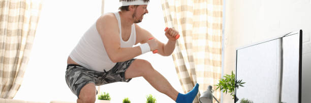 istock Young handsome man in shorts and 1066139456