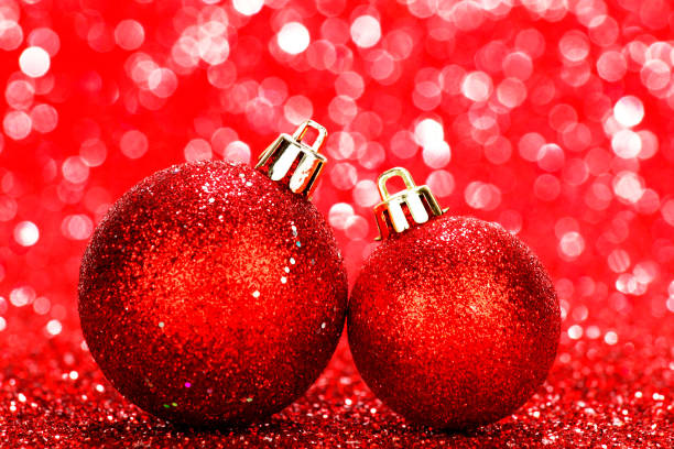 istock Beautiful red christmas balls 1066141322