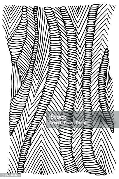 Doodle Pattern Stock Illustration - Download Image Now - Coloring Book Page - Illlustration Technique, Mindfulness, Abstract