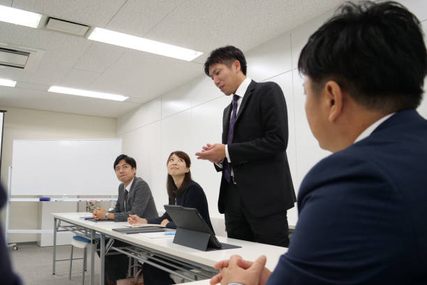 istock Businessman talking project in conference room 1066146786