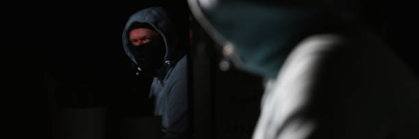 istock Man carder in mask connect to darknet 1066150590