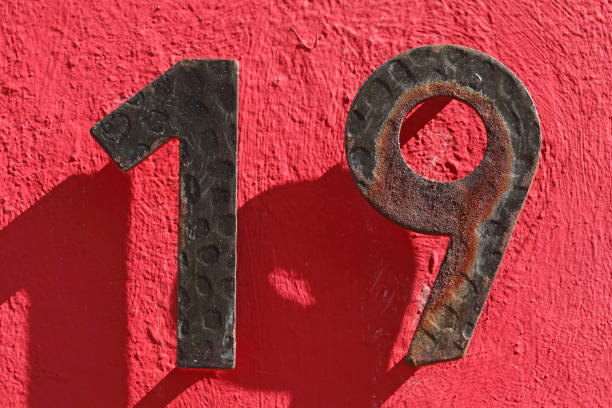 House number plate number nineteen