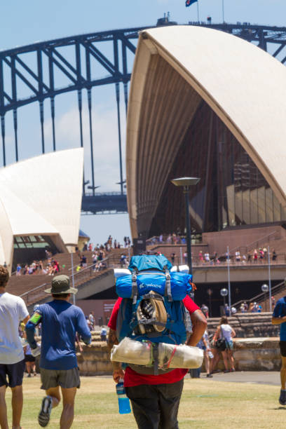 시드니 오페라 하우스 - the rocks sydney harbor bridge sydney australia new south wales 뉴스 사진 이미지