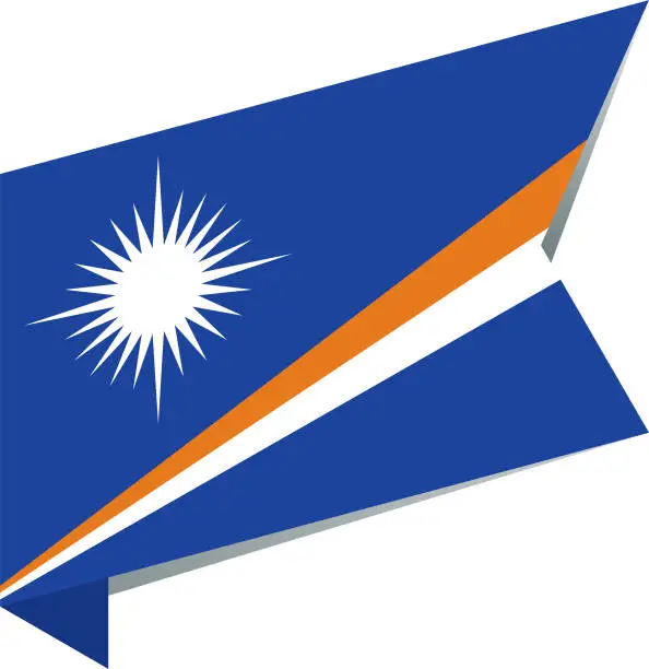 Vector illustration of Flag Marshall Islands