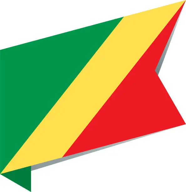 Vector illustration of Flag Republic of the Congo