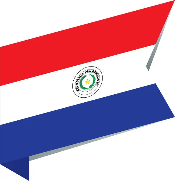 Vector illustration of Flag Paraguay