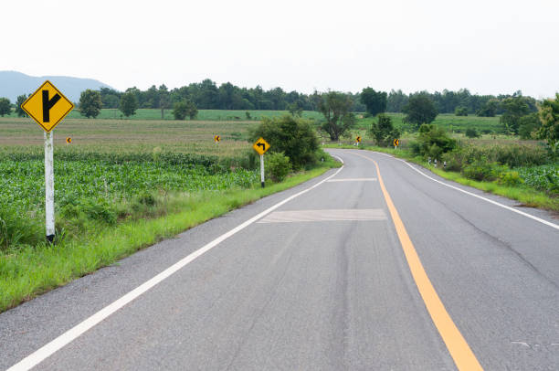 istock asphalt road in countryside with corn field 1066167148