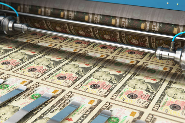 istock Printing 10 US dollar USD money banknotes 1066170056