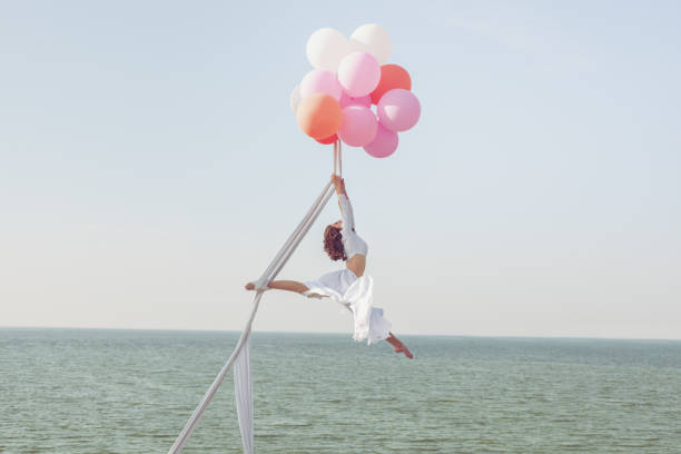 istock Young woman hovers in the air. 1066178700