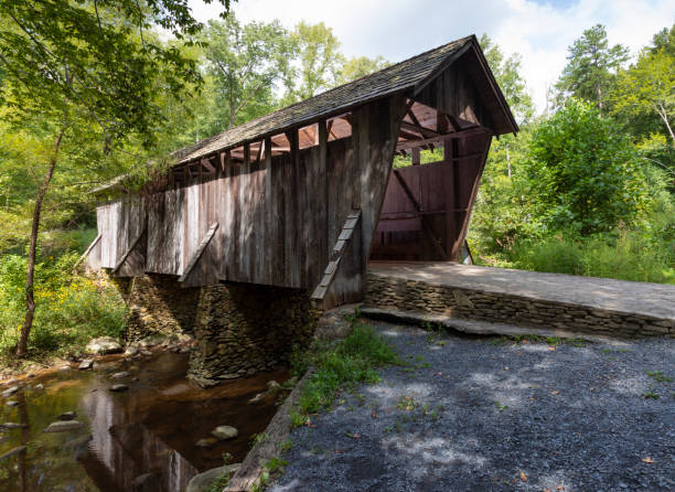 istock Pisgah covered bridge in North Carolina 1066178994