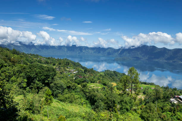 maninjau lake, in west sumatra, indonesia