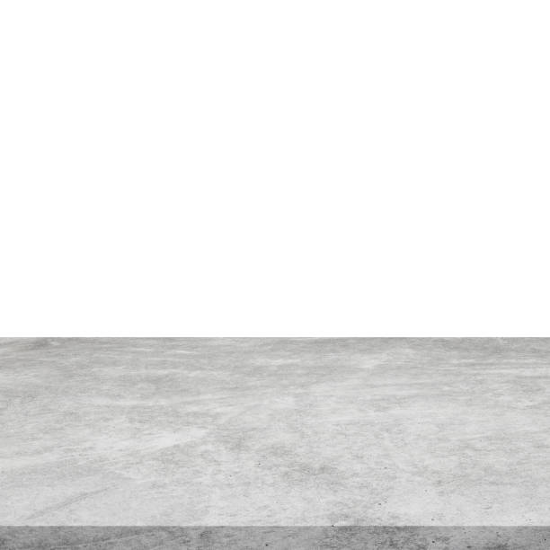 Empty concrete table on isolated white and background. Empty concrete table on isolated white and background. high section photos stock pictures, royalty-free photos & images