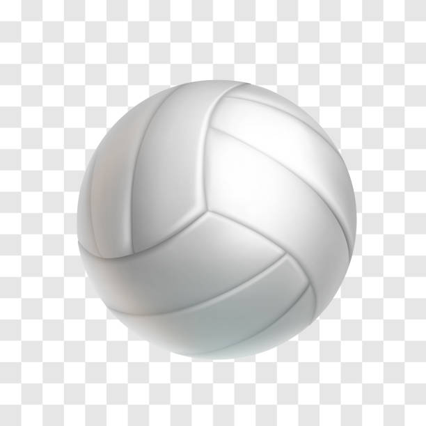 現実的な白いバレーボールのボール オブジェクト - beach ball ball beach white点のイラスト素材／クリップアート素材／マンガ素材／アイコン素材