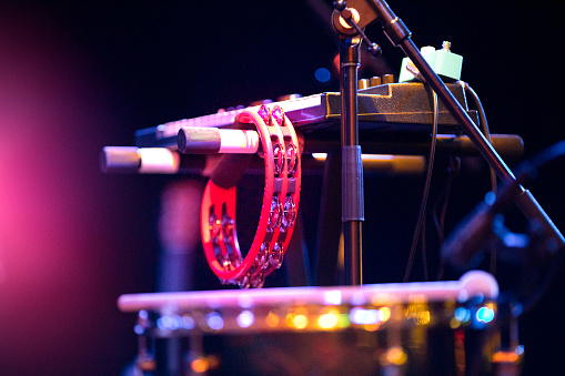 tambourine on the stage