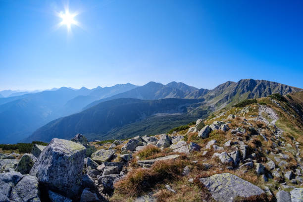 istock mountain top panorama in  autumn covered in mist or clouds 1066194602