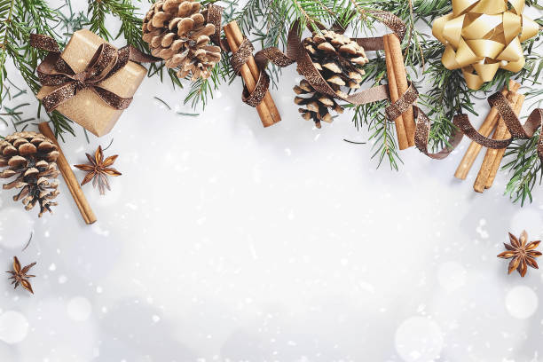 Christmas and New Year border card