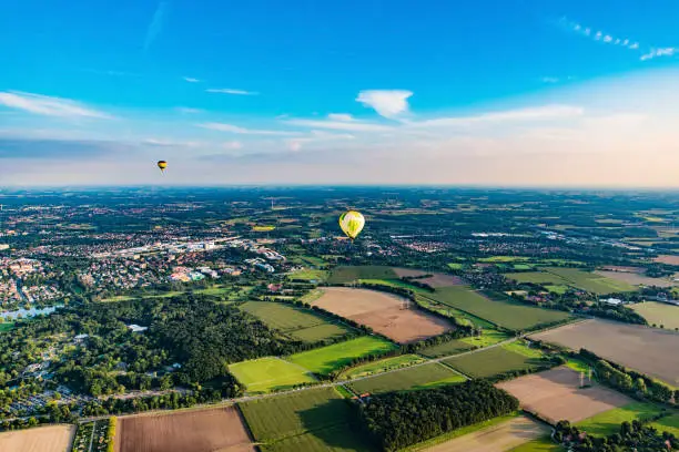 Balloon ride over Münster, Westphalia
