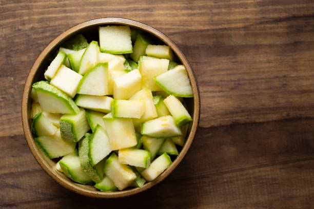 istock Zucchini chopped in a bowl 1066196936