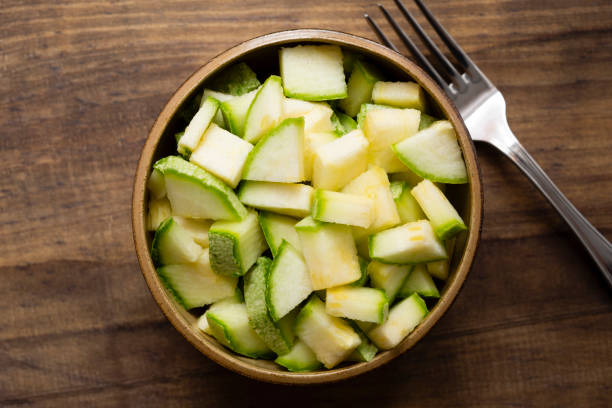 istock Zucchini chopped in a bowl 1066196948