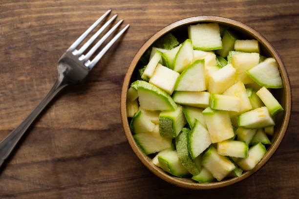 istock Zucchini chopped in a bowl 1066196950