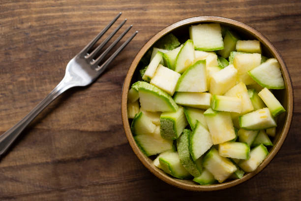 istock Zucchini chopped in a bowl 1066196956