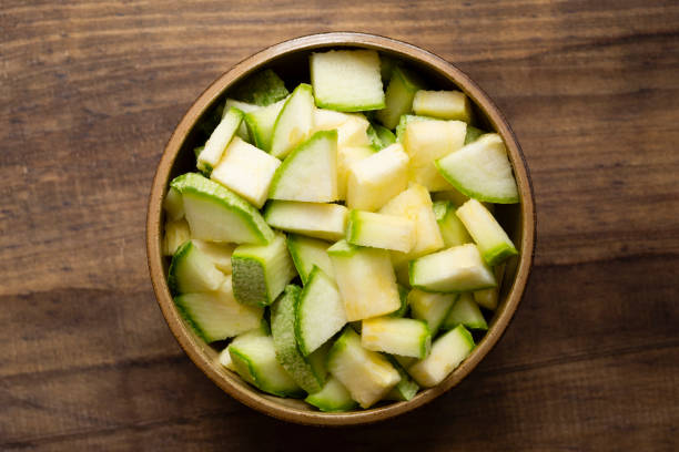 istock Zucchini chopped in a bowl 1066196960