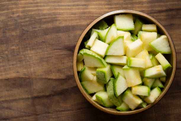 istock Zucchini chopped in a bowl 1066196962