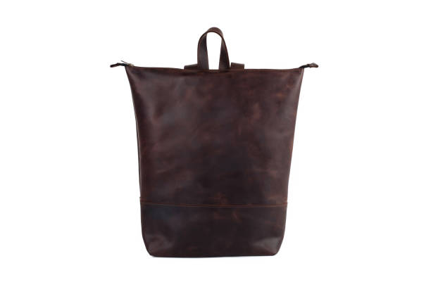 istock Leather bag on a white background, isolated 1066197574
