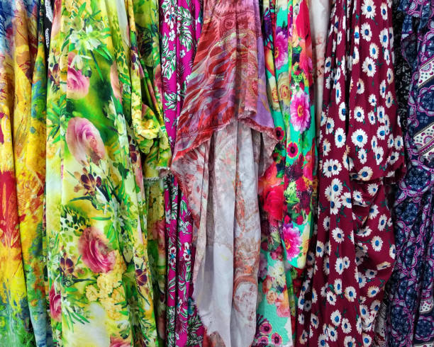 istock Rolls of fabric sold in the store 1066201048