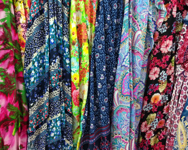 istock Rolls of fabric sold in the store 1066202202