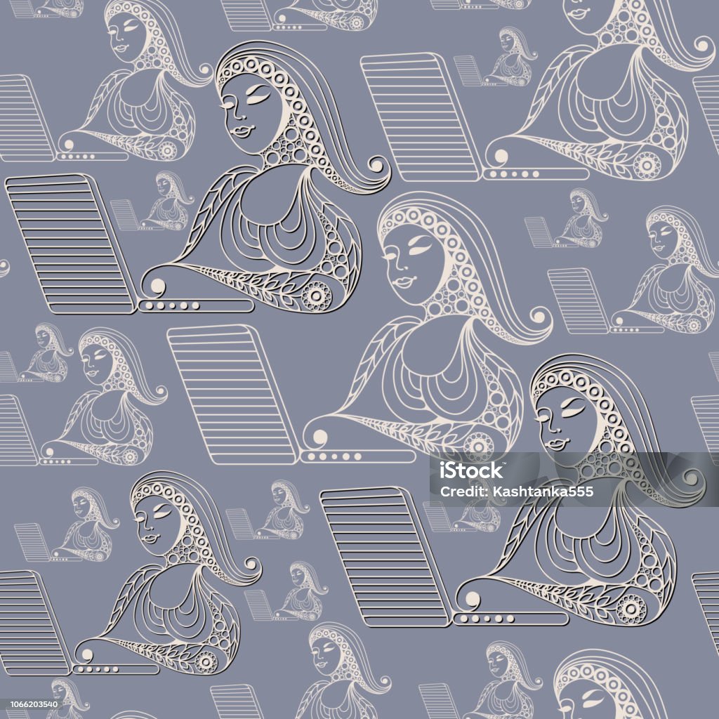Textured Background Human Seamless Texture With Abstract Human 13 Stock Illustration - Download ...