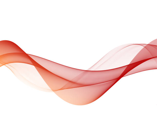 istock Abstract smooth color wave . Curve flow red motion illustration 1066204580