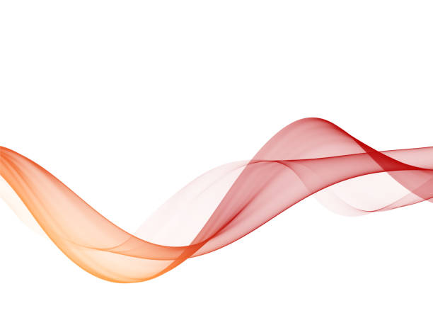 istock Abstract smooth color wave . Curve flow red motion illustration 1066204722