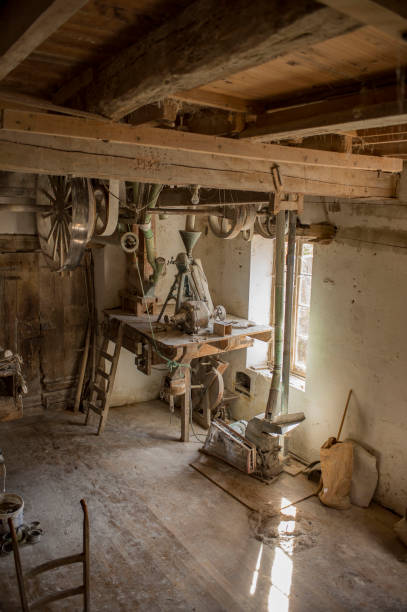 istock Traditional wooden flour mill equipment 1066207952