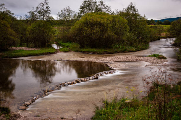 istock long exposure rocky mountain river in summer with high water stream level 1066208120