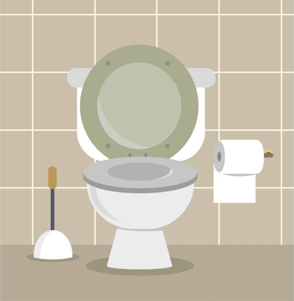 ilustrasi toilet kartun - toilet umum ilustrasi ilustrasi stok
