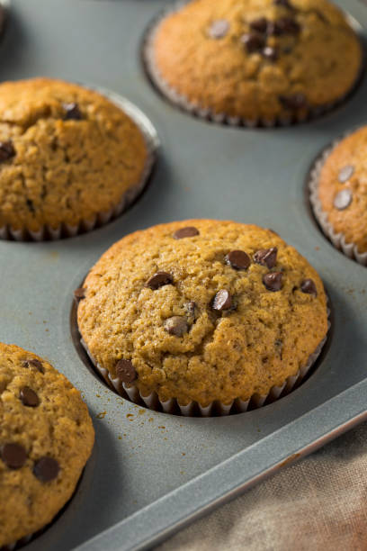 istock Sweet Homemade Chocolate Pumpkin Muffins 1066210082