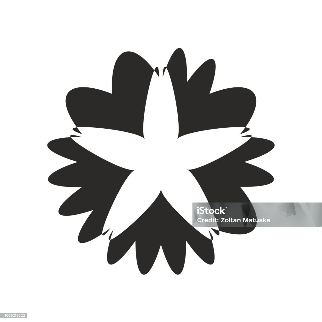 Abstract Design Single Side Art Abstract Single Design Element Geometric Isolated Black Stock ...