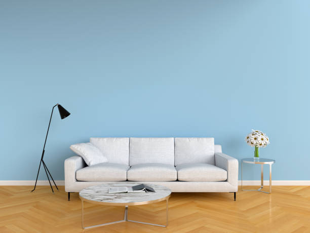istock Gray sofa in living room for mockup, 3D rendering 1066213662