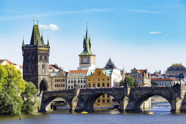 istock View at Vltava river, Charles Bridge (Karluv most) and Bridge Tower in Prague 1066219864