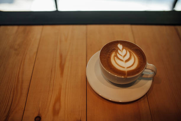 istock Art latte a cup of hot coffee 1066223694