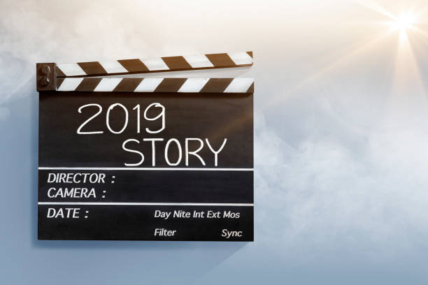 istock 2019 story ,text title on movie Clapper board 1066227270