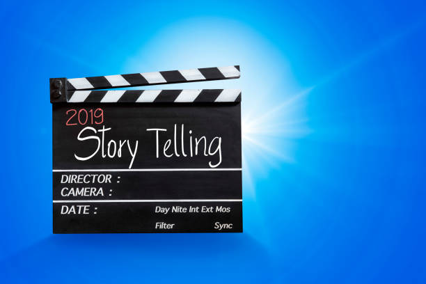 istock 2019 story telling ,text title on movie Clapper board 1066227632