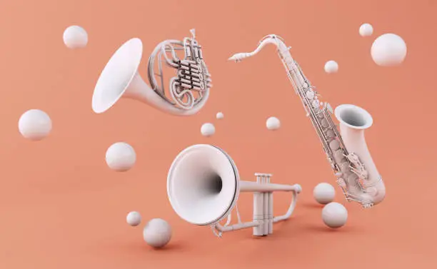 Photo of 3d White musical instruments