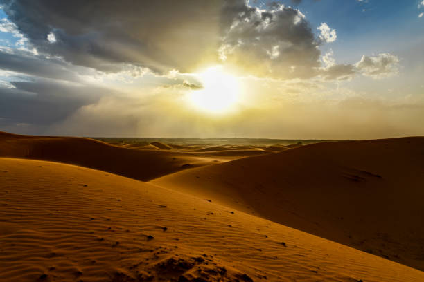 istock upcoming sandstorm in the sahara at erfoud, morocco 1066236530