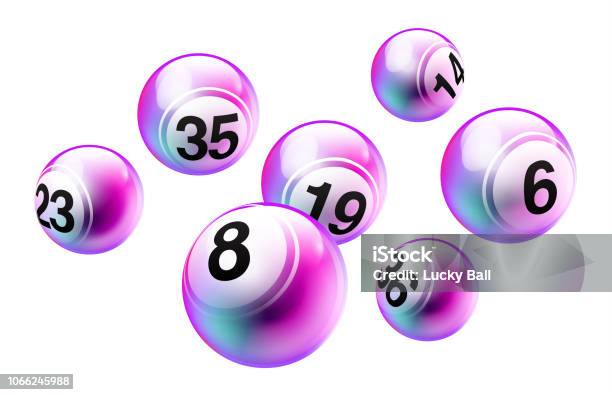 Vetores de Vector Bingo Loteria Número Definido De Bolas e mais imagens de Bingo - Bingo, Bola, Esfera