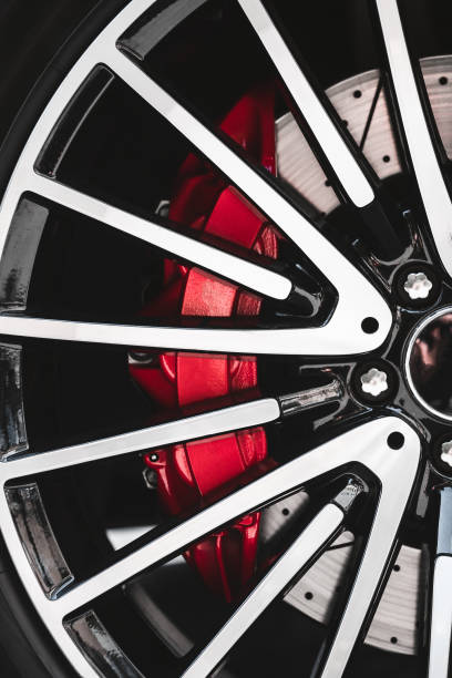 istock wheel. brake disc and caliper. 1066253946