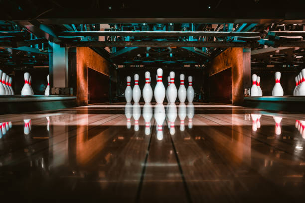 bowling alley. pins. bowling alley. pins. bowling alley stock pictures, royalty-free photos & images