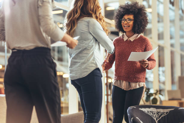 istock Business partners greeting each other at a meeting 1066254390