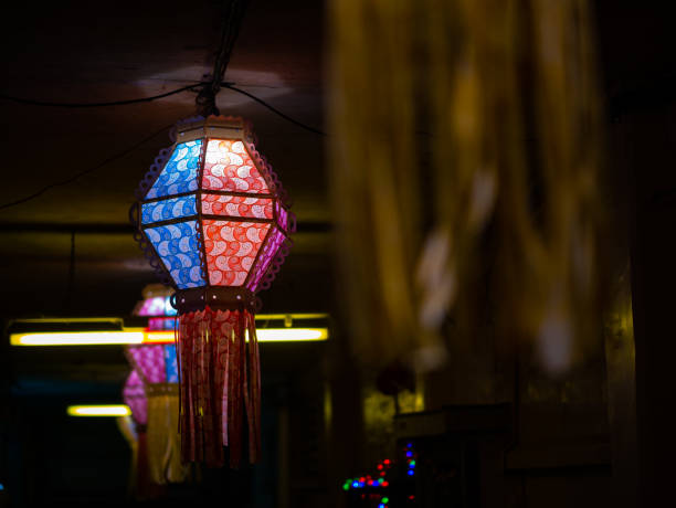 istock colorful glowing Diwali lanterns 1066254668